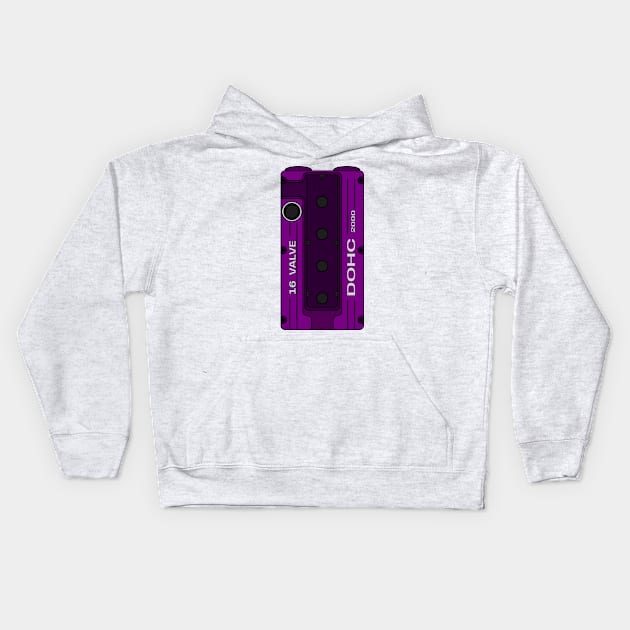 Purple 4G63 Kids Hoodie by turboosted